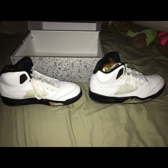 Air Jordan retro 5 Olympic gold - Picture 7 of 8